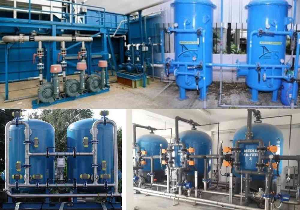 Industrial water treatment plant in Bangladesh efficiently removes contaminants for clean industrial processes.